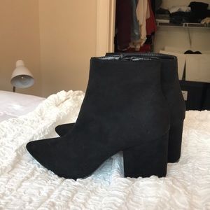 ASOS black booties with tags